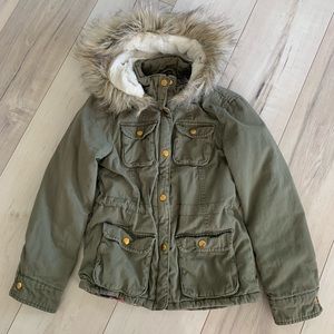 Girls H&M Army Green Jacket Size 10-11